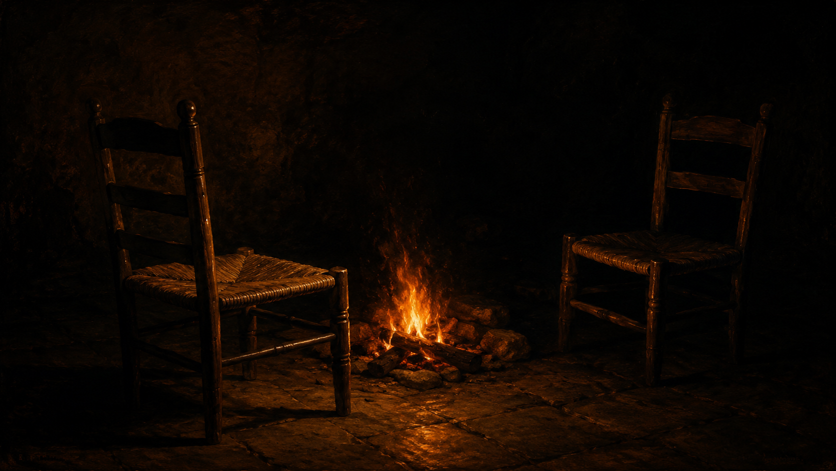 A quiet hour by the fire